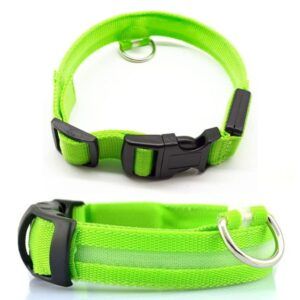 Collar de Luz LED Ajustable + USB para Perros y Gatos