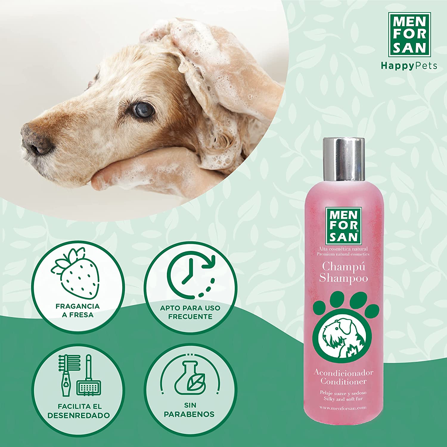 Menforsan Champú Acondicionador Perros 300ml - Imagen 2