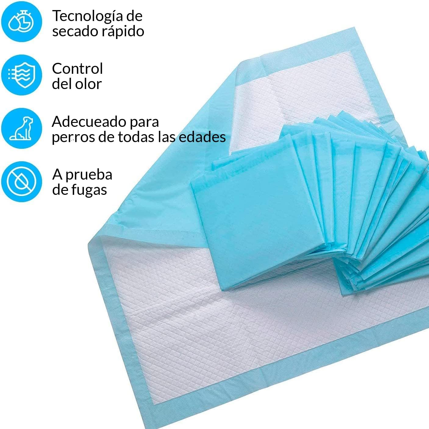 Empapadores Absorbentes para Perros (60 x 60cm) - Imagen 2