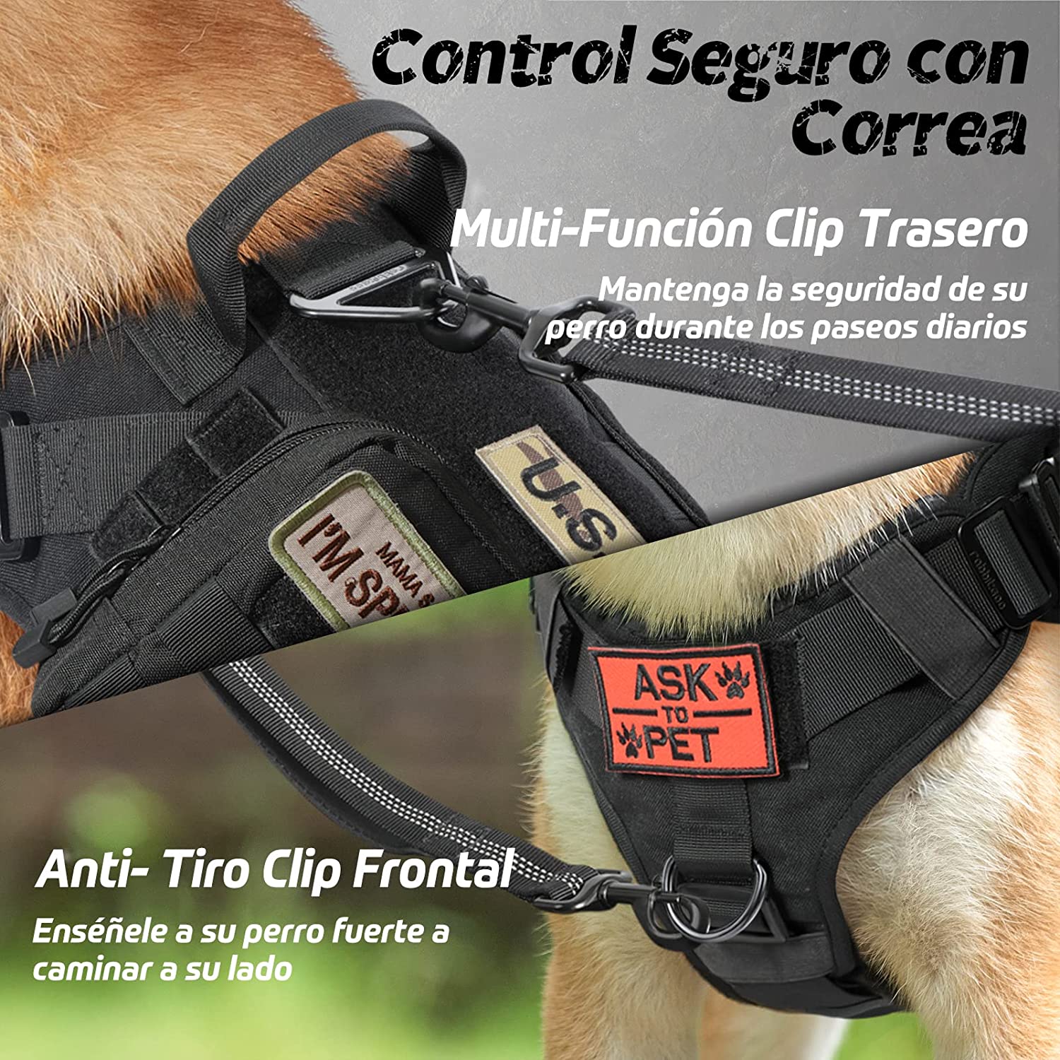 Arnés Táctico Militar para Perros - Imagen 12