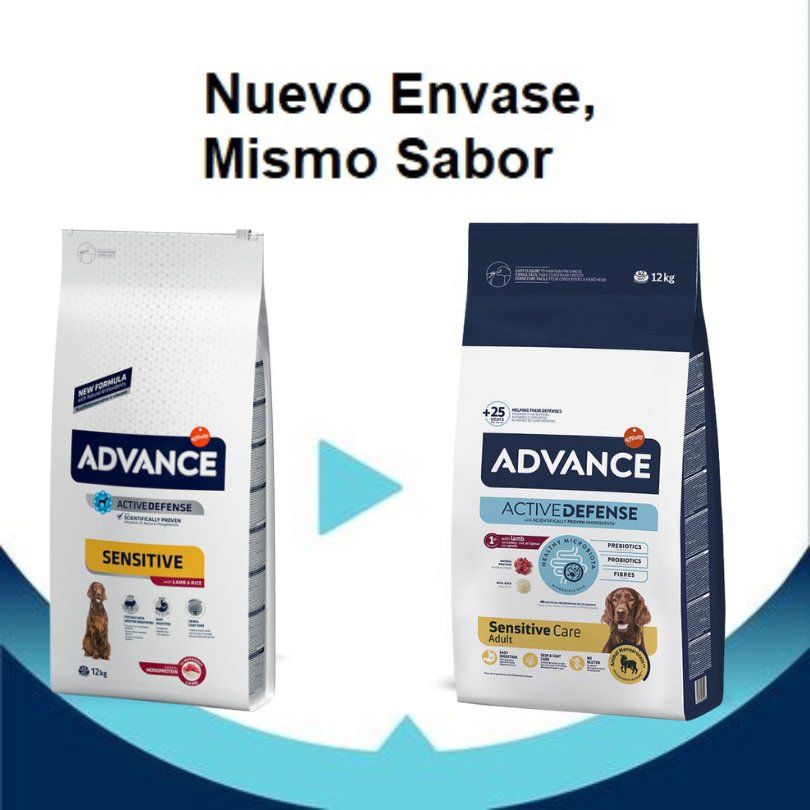 Advance Adult Sensitive Care Cordero Y Arroz para Perros