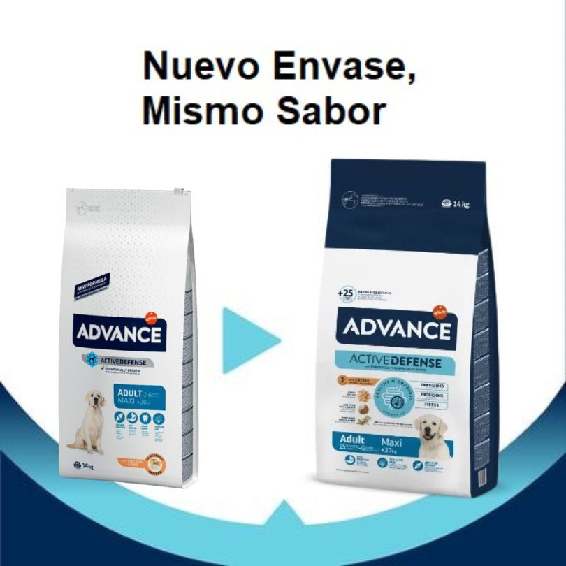 Advance Adult Maxi Active Defense con Pollo y Arroz 14kg