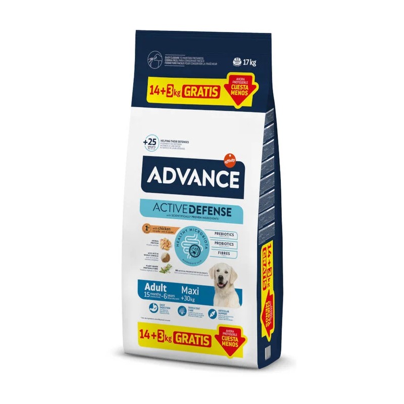 Advance Adult Maxi Active Defense con Pollo y Arroz 14kg
