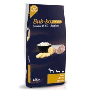 Bub-Bo Q-50 Salmón con Arroz y Patata Para Perros Senior 15kg