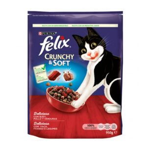Felix Crunchy & Soft Buey Pollo y Verduras 950gr