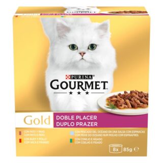 Gourmet Gold Doble Placer Surtido Latas para Gatos (8x85gr)