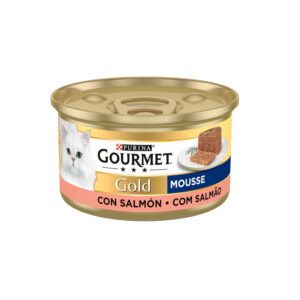 Gourmet Gold Mousse Salmón Latas para Gatos 24 x 85gr