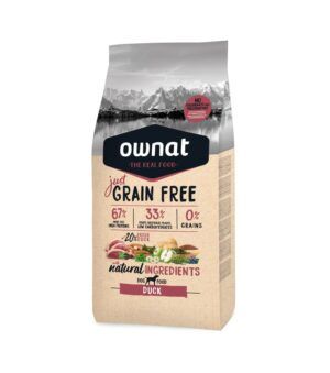 Ownat Just Grain Free Pienso para Perros con Pato