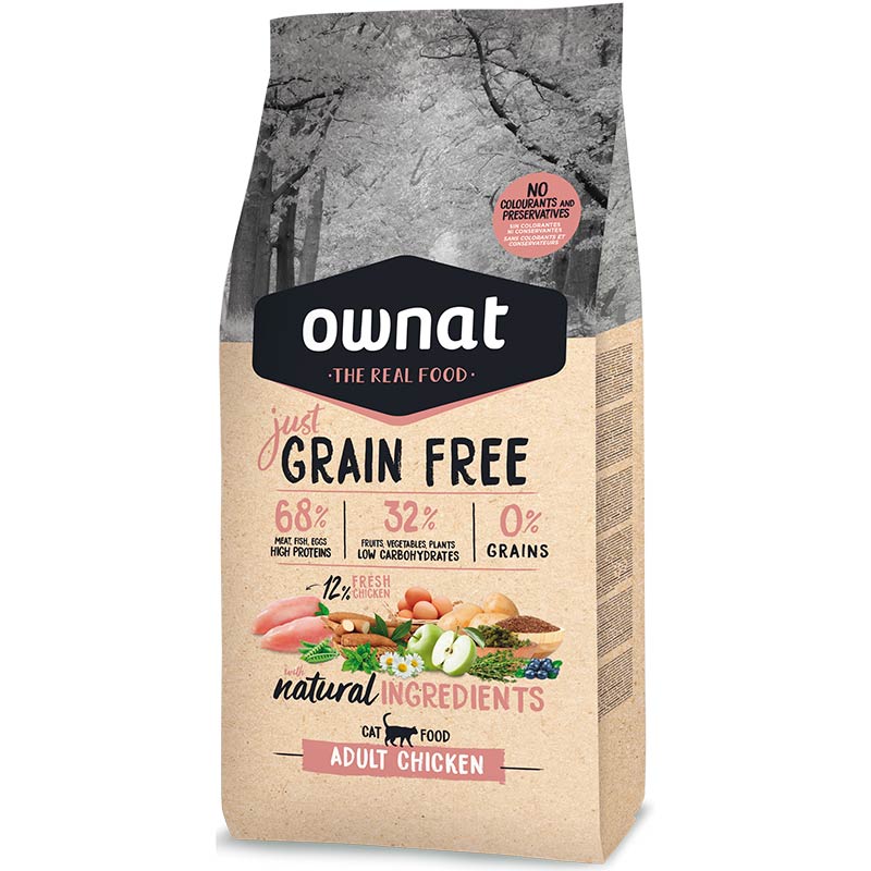 Ownat Just Grain Free Pienso para Gato Adulto Pollo