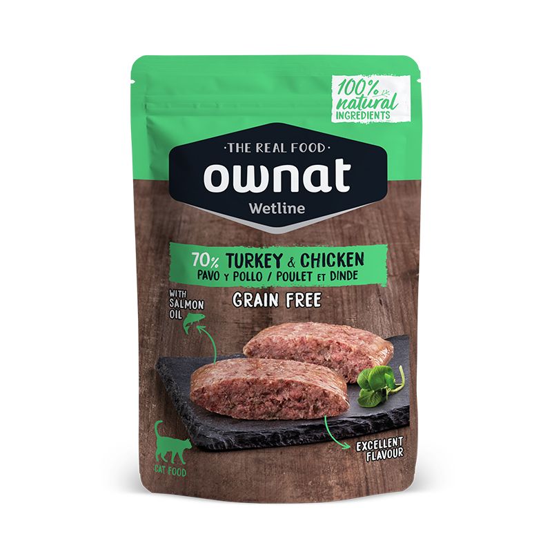 Ownat Wetline Sobres para Gatos Pavo Y Pollo
