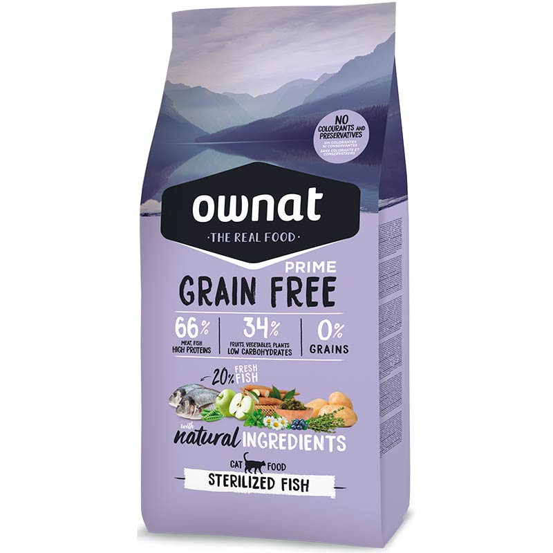 Ownat Grain Free Prime Pienso para Gatos Esterilizados Pescado