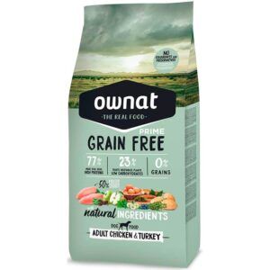 Ownat Grain Free Prime Pienso para Perros Adultos Pollo Y Pavo
