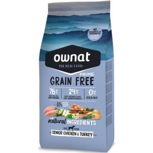Ownat Grain Free Prime Pienso para Perros Senior Pollo Y Pavo
