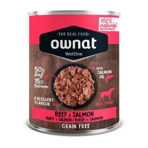 Ownat Wetline Buey Con Salmón Lata Para Perros
