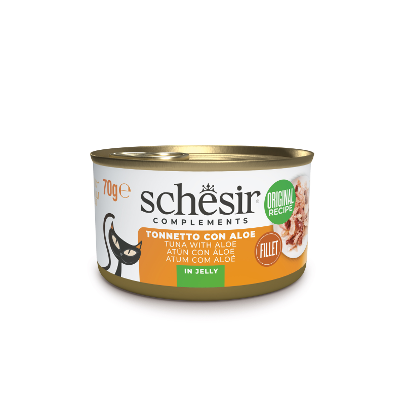 Schesir Adulto Atún con Aloe en Gelatina para Gatos