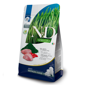 Farmina N&D Dog Spirulina Puppy Medium Maxi Cordero