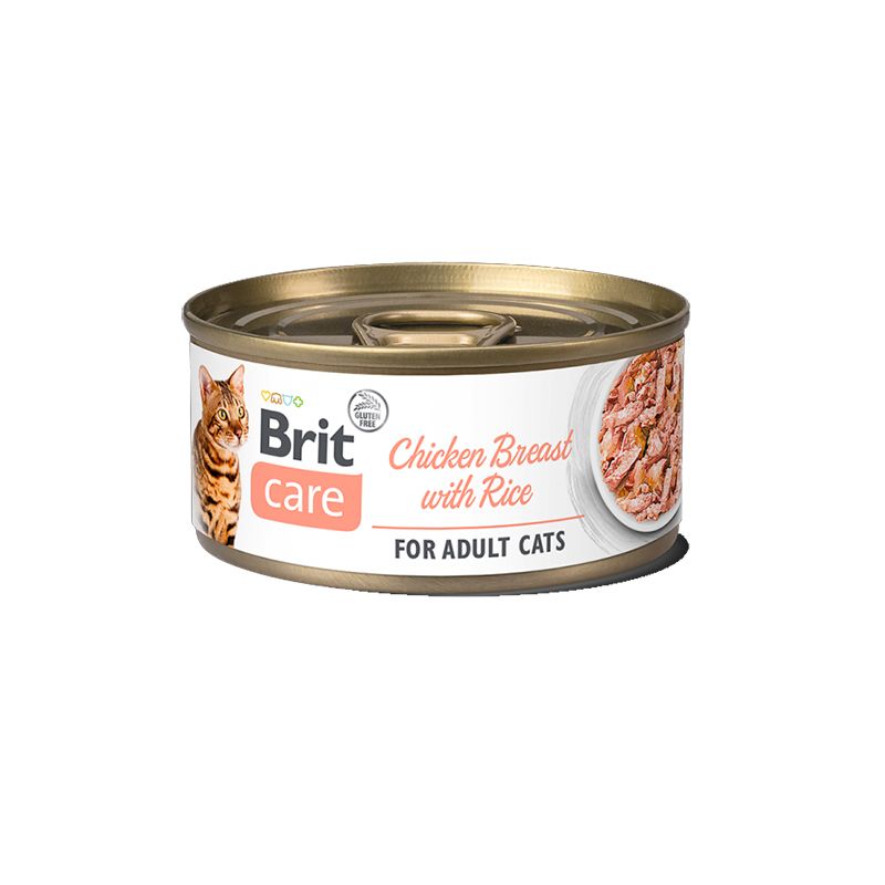 Brit Care Gato Adulto Paté Pollo Y Arroz Lata 70gr