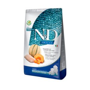 Farmina N&D Dog Ocean Puppy Medium Maxi Bacalao y Calabaza