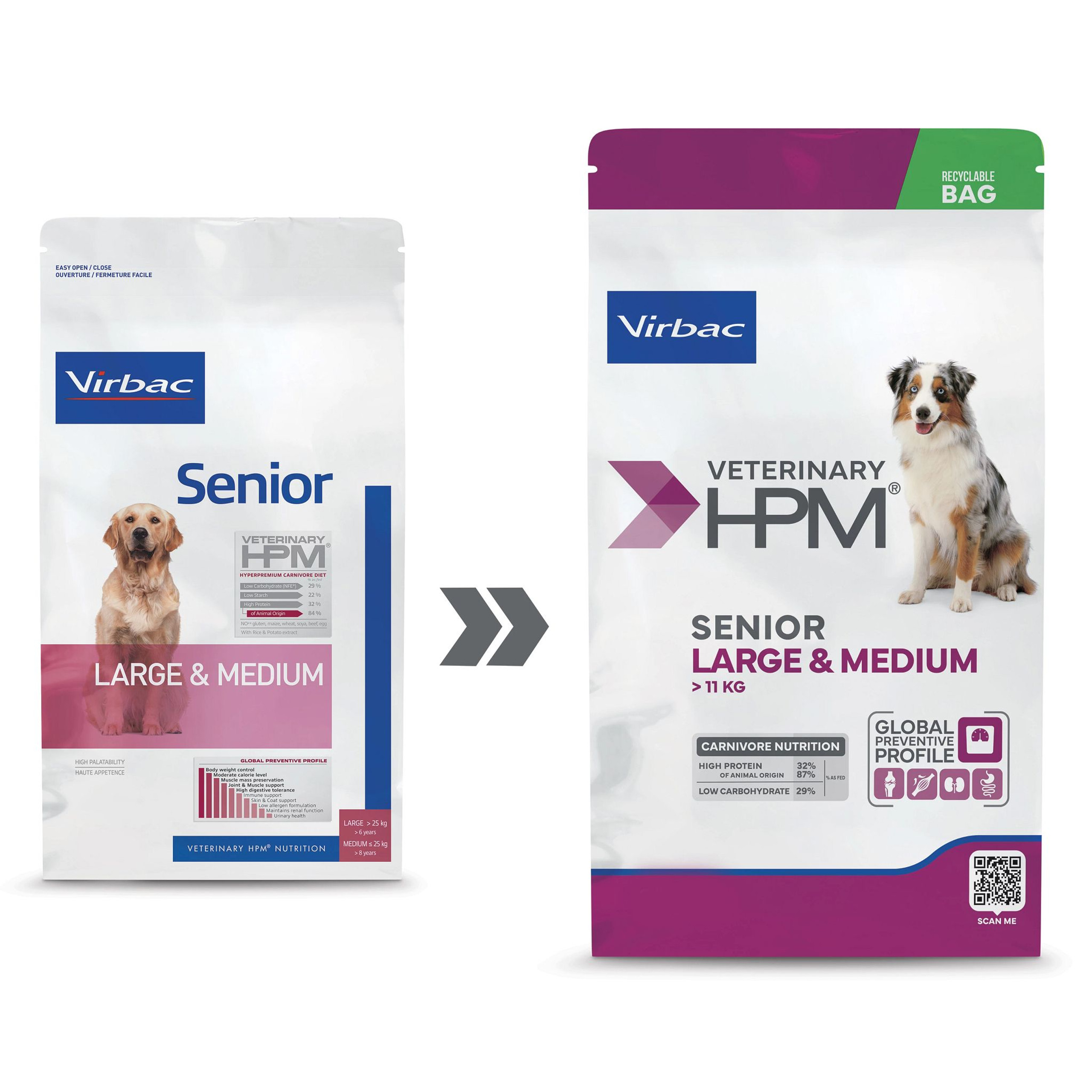 Virbac HPM Senior Large & Medium Pienso para Perros - Imagen 2