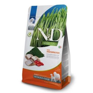 Farmina N&D Dog Spirulina Adult Medium Maxi Arenque