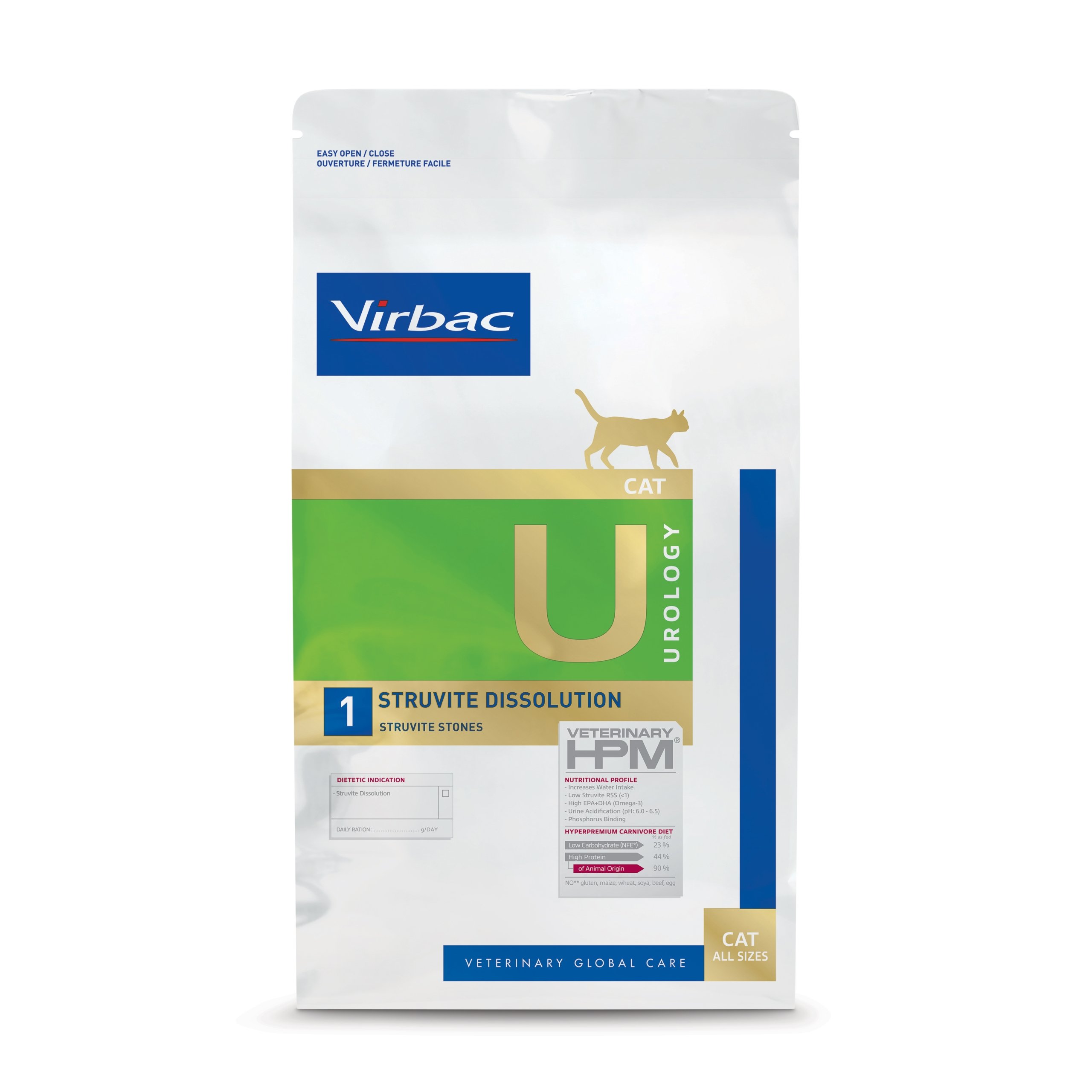 Virbac U1 Veterinary HPM Urology Struvite Dissolution para Gatos
