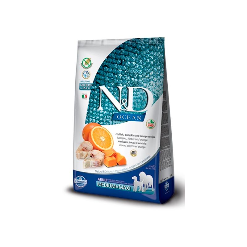 Farmina N&D Dog Ocean Pumpkin Medium Maxi Bacalao