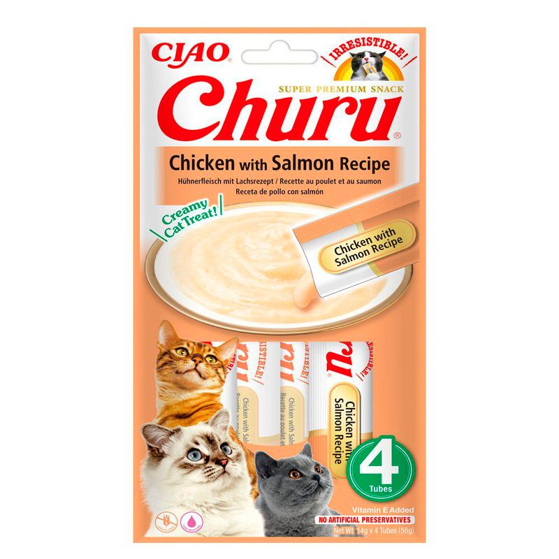 Churu Receta De Pollo Con Salmón Gatos