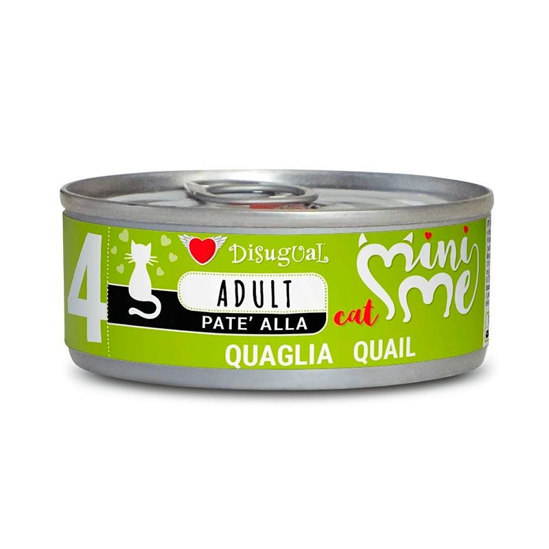 Disugual Mini-Me 4 Latas para Gatos con Codorniz