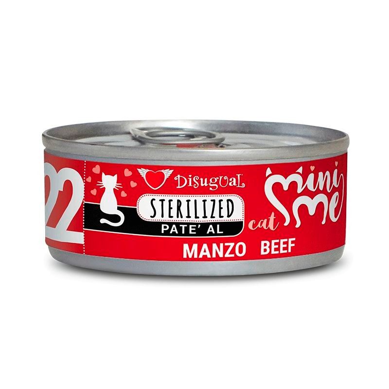 Disugual Mini-Me 22 Latas para Gatos Esterilizados Ternera