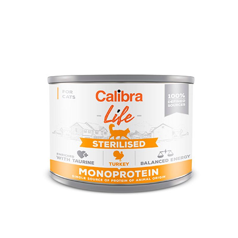 Calibra Cat Life Lata Sterilised Pavo 6X200Gr
