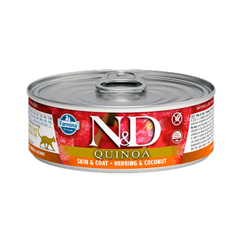 Farmina N&D Cat Quinoa Skin & Coat Arenque Latas para Gatos