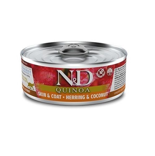 Farmina N&D Cat Quinoa Skin Coat Venado Latas para Gatos