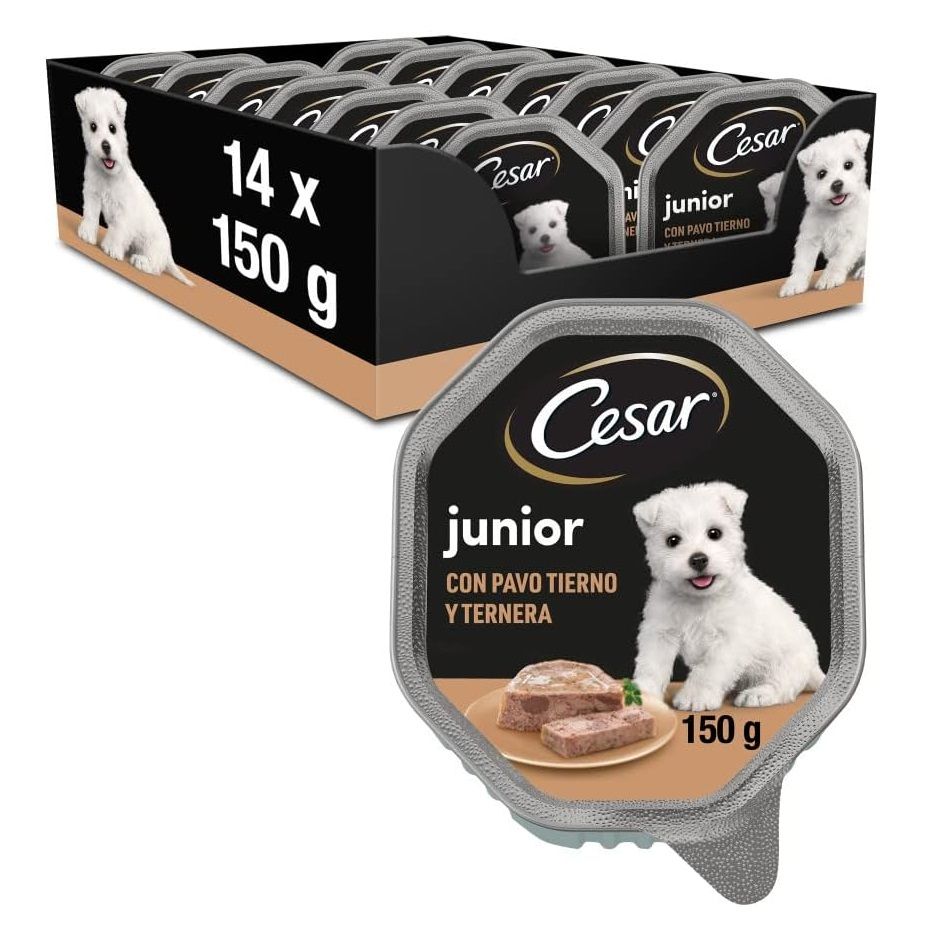 Cesar Junior Comida húmeda para Perros sabor Pavo y Ternera - Imagen 7