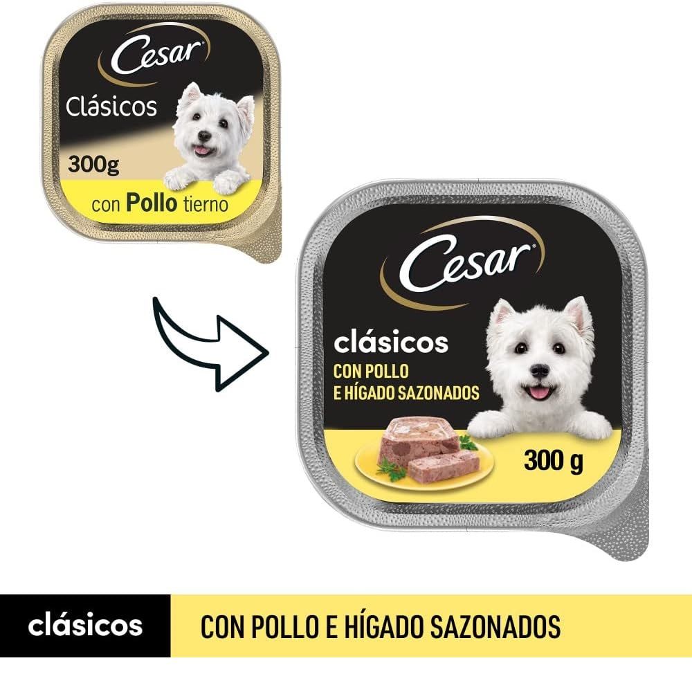 Cesar Clasicos Comida húmeda para Perros sabor Pollo Tarrinas - Imagen 6