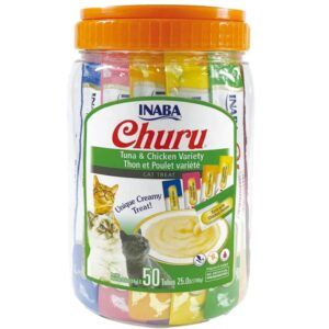 Churu Variedades de Atún y Pollo Snack Gatos (50 Tubos x 14gr)