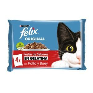 Felix Selección de Carnes Sobres en Gelatina Pollo y Buey