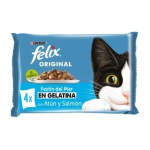 Felix Selección de Pescados Sobres en Gelatina Atún y Salmón