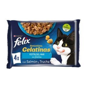 Felix Sensations Festín del Mar en Gelatinas Salmón y Trucha
