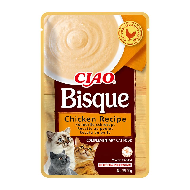 Churu Bisque Pollo Sobres para Gatos 12x40gr