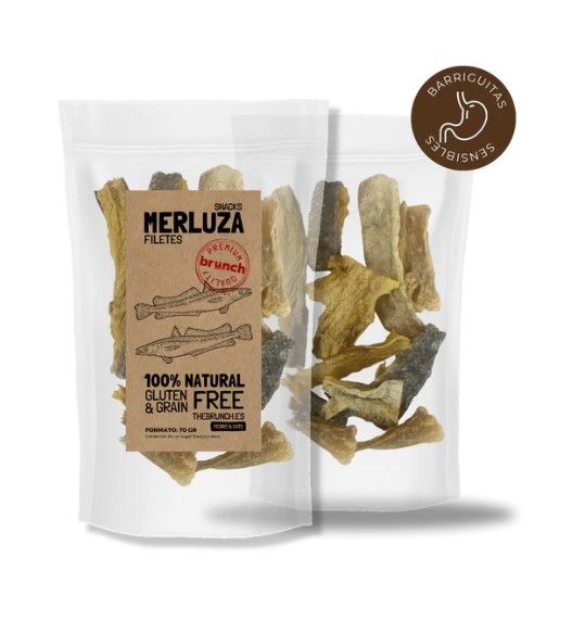 Brunch Filetes de Merluza Snack Dieta BARF 70gr