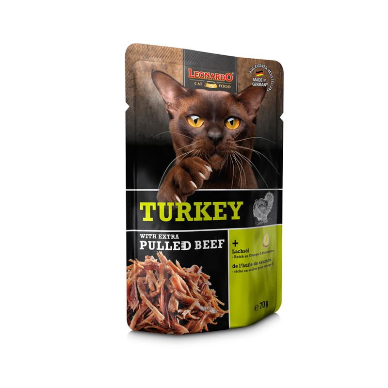 Leonardo Pavo Extra Pulled Beef con Tiras 16 Sobres x 70 gr