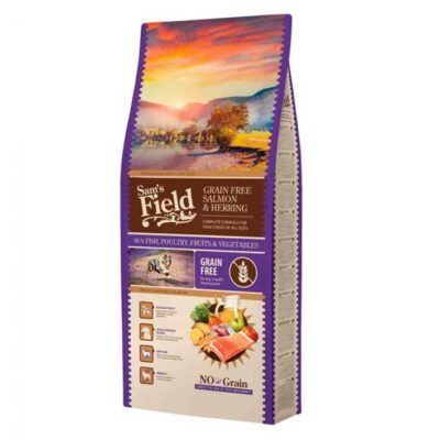 Sam's Field Adult Grain Free Salmón Y Arenque para Perros