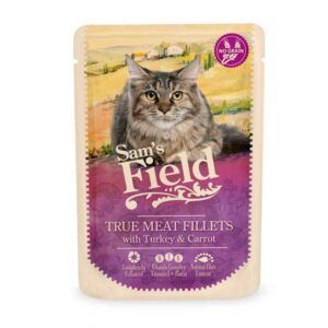 Sam’s Field Filetes de Pavo y Zanahoria Sobres para Gatos