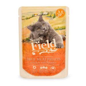 Sam’s Field Filetes de Pollo y Calabaza Sobres para Gatos