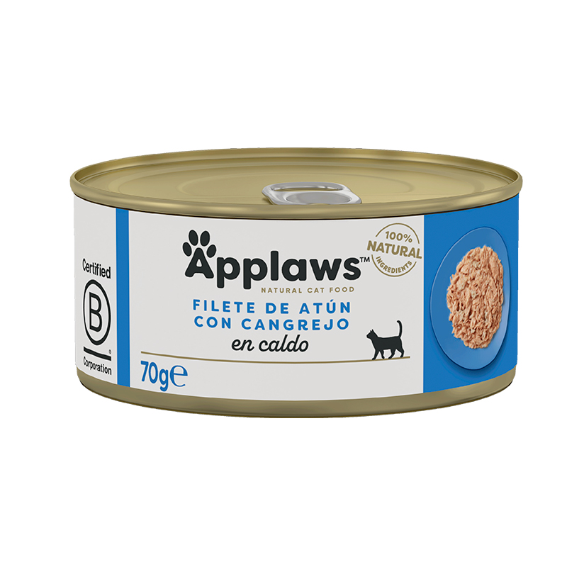 Applaws Cat Atún y Cangrejo Latas para Gatos 24 x 70gr
