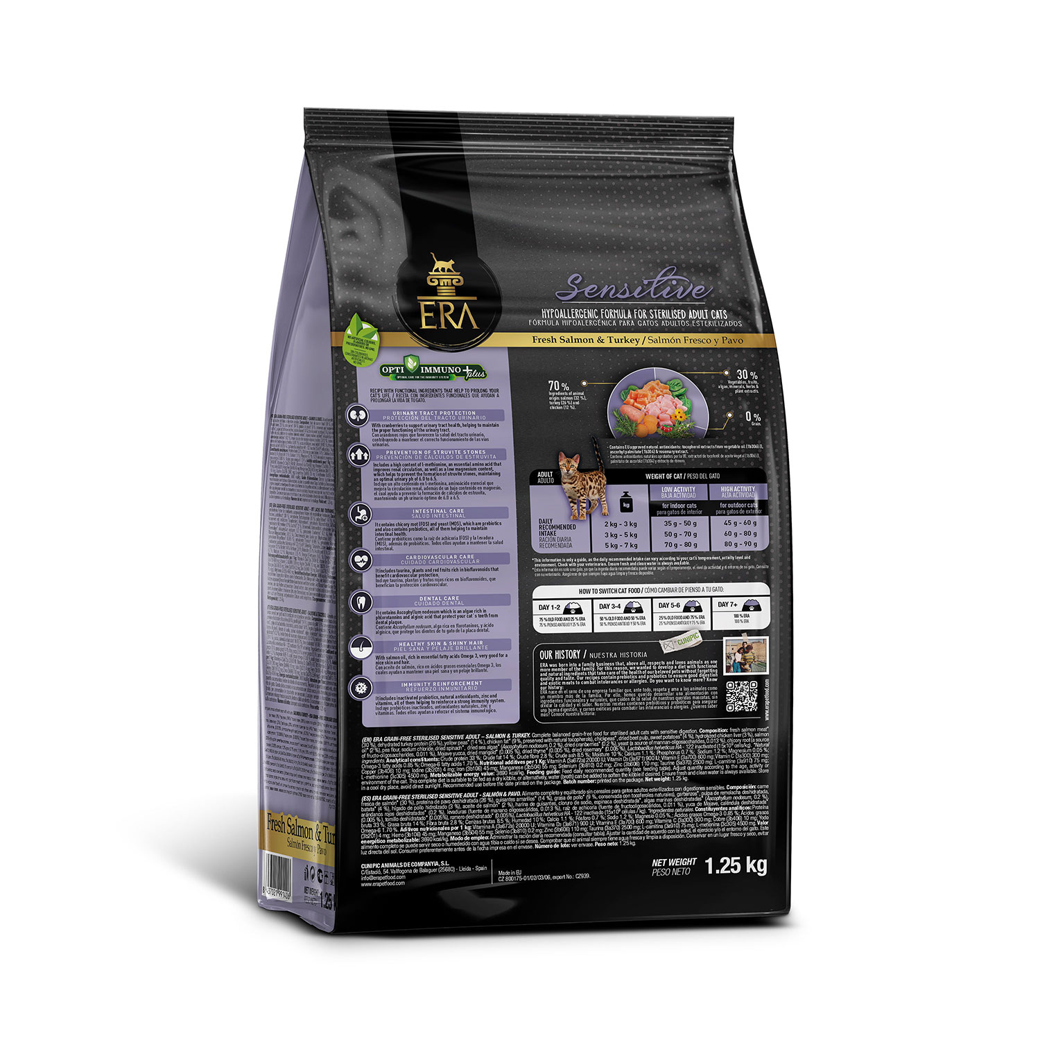 ERA Grain Free Sensitive Salmón y Pavo Pienso para Gatos - Imagen 2