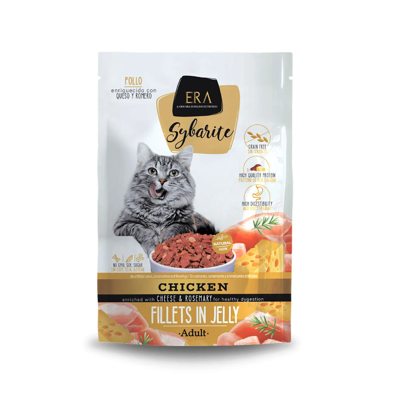 Era Sybarite Pollo con Queso y Romero para Gatos Adultos
