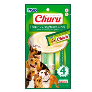 Churu Dog Receta Pollo y Vegetales Snacks para Perros 4 x 12gr