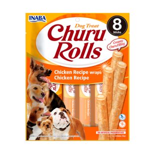 Inaba Churu Dog Rolls Premios y Snacks con Pollo 8 x 12gr