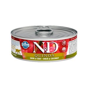 Farmina N&D Cat Quinoa Skin Coat Pato y Coco Latas para Gatos